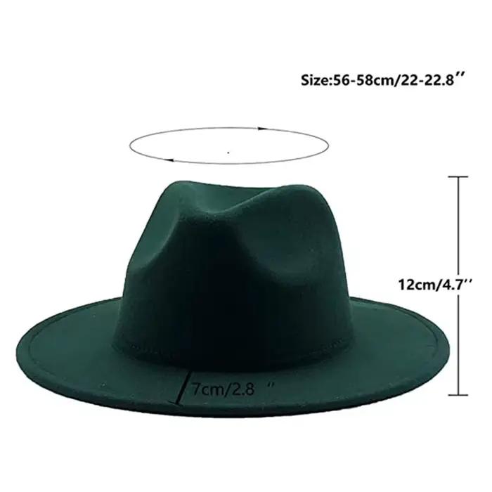 Chapeaux Fedora classiques en feutre bicolore pour hommes