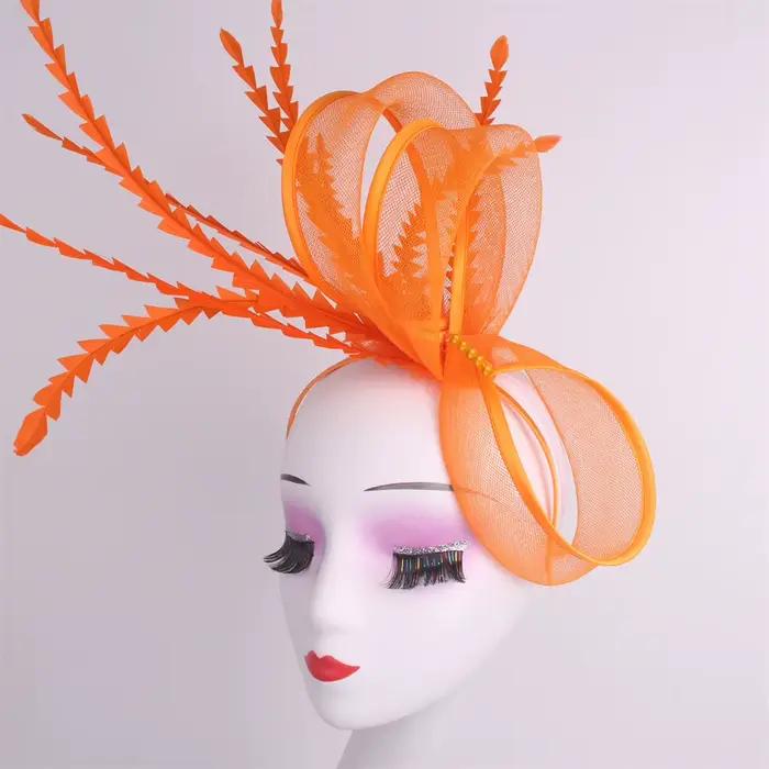 Fascinateur de nœud élégant pour femmes, chapeau de fête, accessoire de cheveux pour mariage, fascinateur de mariage, bandeau d'occasion, élégant pour thés britanniques, garden-parties, mariages, Pâques et églises, fêtes des années 1920, cocktails, défilés de mode, carnavals, spectacles