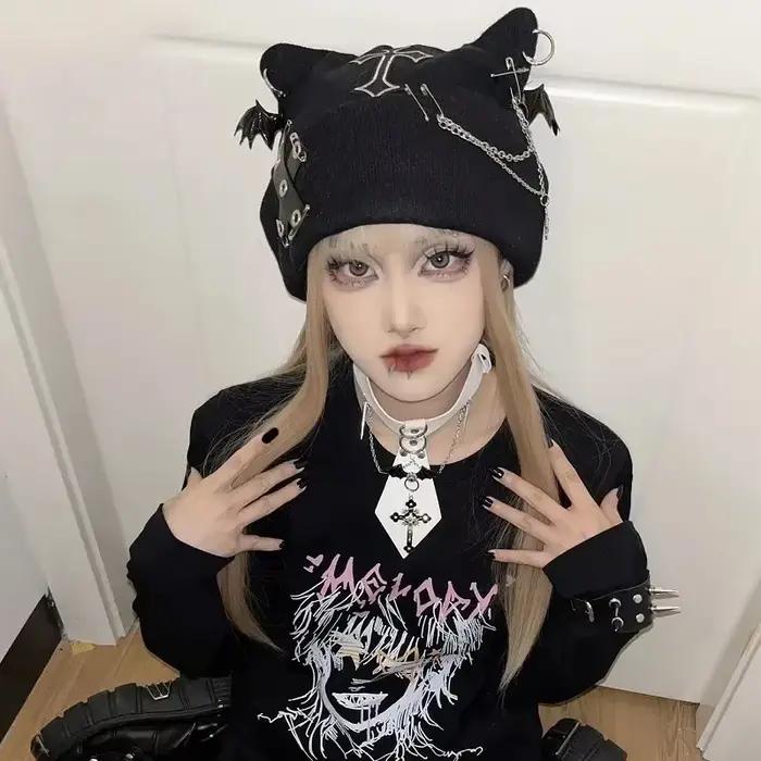 Chapeau d'oreille de chat Punk Original de sous-culture de style japonais