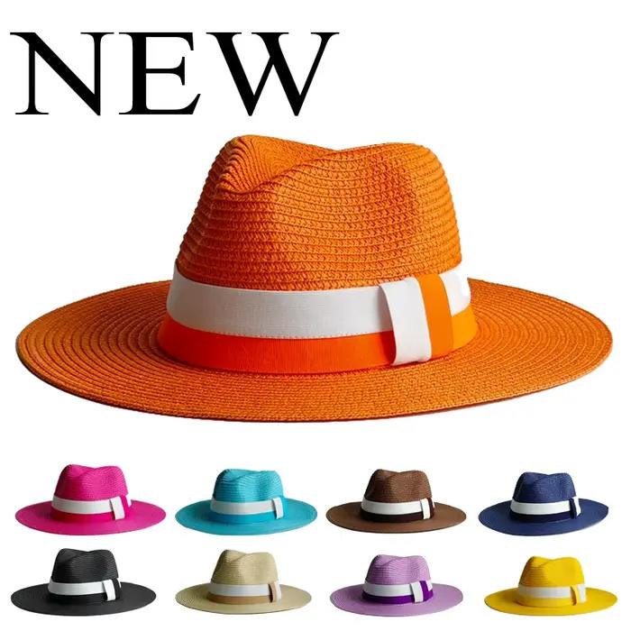 Chapeau de paille beige style coréen protection solaire pour homme femme voyage printemps été occassions spéciales