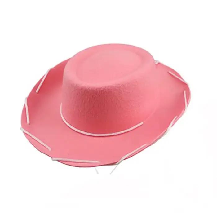 Chapeau de cowboy rouge pour femme