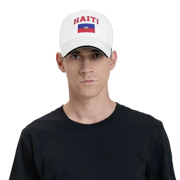 Casquette de baseball Haïtienne design mignon y2k style tennis skate casquette trucker unisexe respirante protection solaire ajustable pour hommes femmes occasions décontractées