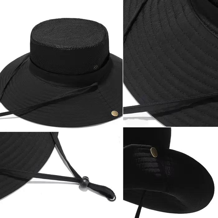 Chapeau de pêcheur rétro style western large bord pliable et portable unisexe pour randonnée vacances protection solaire usage quotidien décontracté