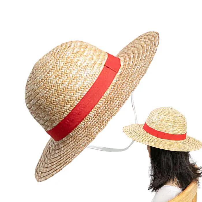 Chapeau de paille Luffy pour enfants et adultes occasion déguisement halloween cosplay anime one piece festival party