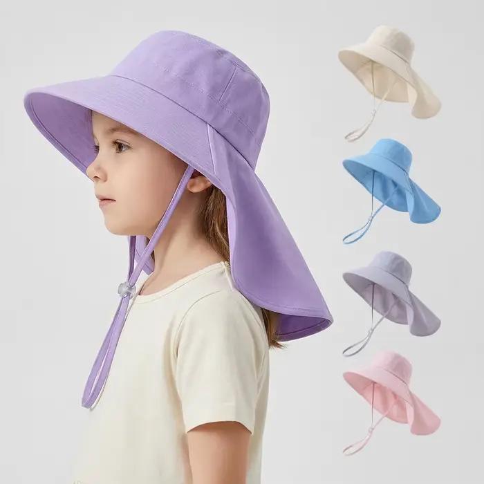 Chapeau de pêcheur pour enfants en polyester protection UV style fashion occasion été plage jardin