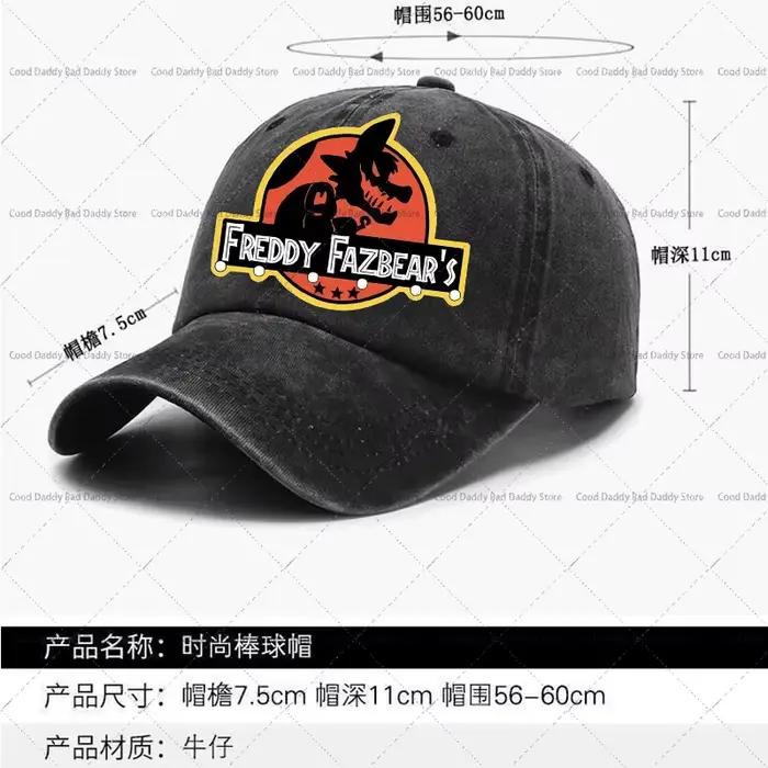 Dessin animé FNAF casquette de Baseball cinq nuits chez Freddy imprimé lavé en détresse papa chapeaux Simple Vintage