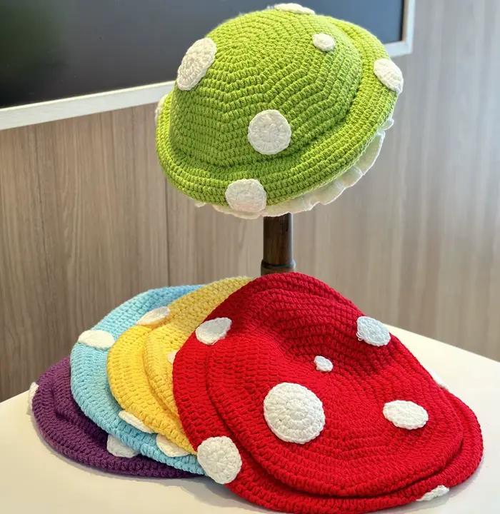 Béret champignon coréen doux et mignon pour femmes