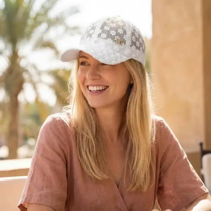 Casquette de baseball en dentelle pour femme