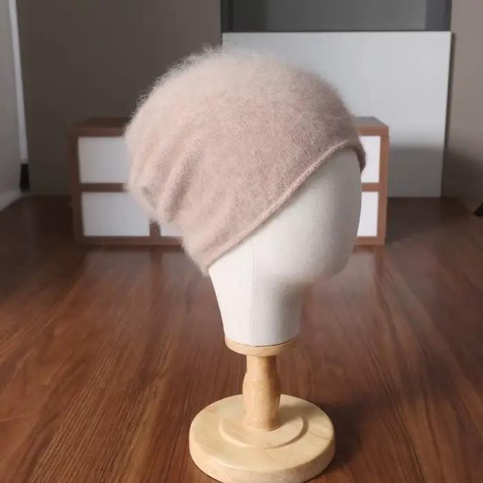 Hiver unisexe 100% laine mérinos chapeaux en plein air décontracté garder au chaud couleur unie cachemire tricoté bonnet chapeau femmes/hommes casquettes de couverture