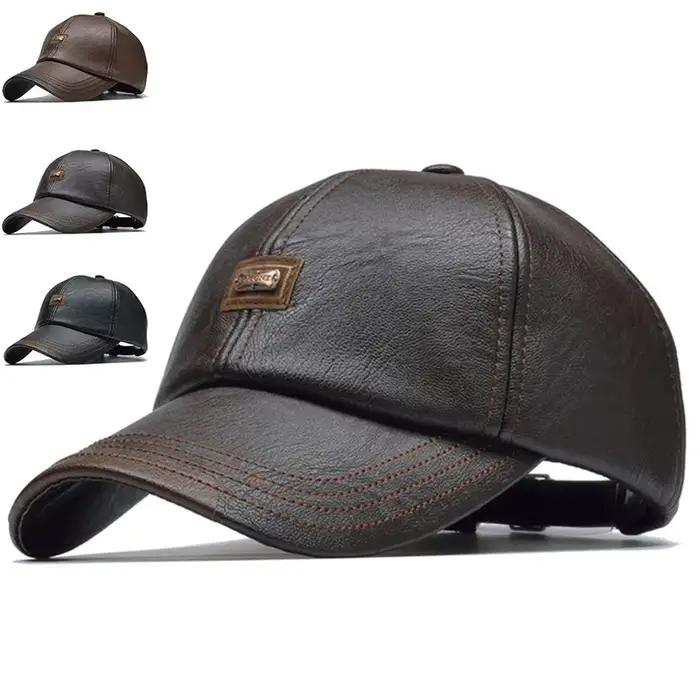Casquettes de baseball unisexes en cuir de marque JAMONT