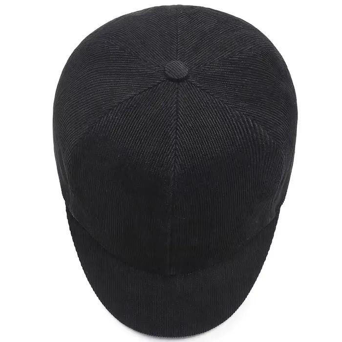 Casquette de baseball brodée en velours côtelé pour hommes et femmes