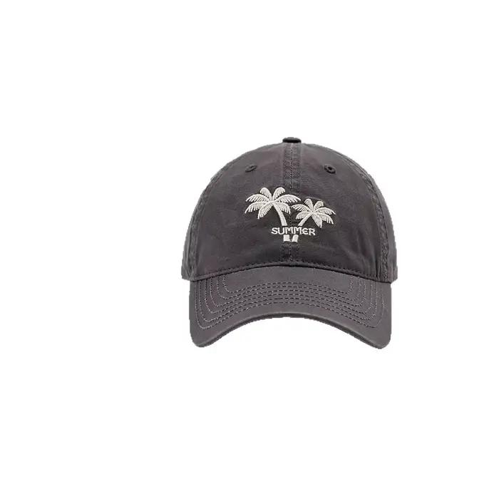 Casquette de baseball motif cocotiers pour homme et femme style sport décontracté polyester ajustable multicolore adapté aux quatre saisons
