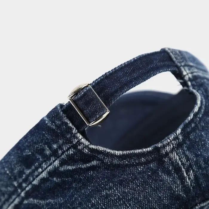 Casquette coréenne vintage en denim à visière plate