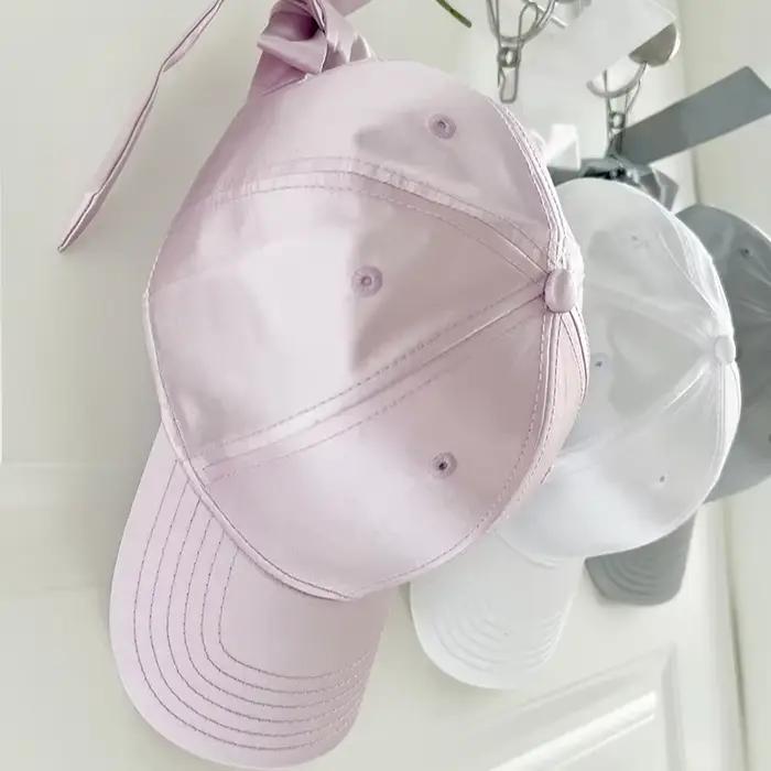Y2K printemps été femmes filles Chapeau de pêche Satin Bow Casquette de Baseball plage soleil chapeaux Sport Virsor