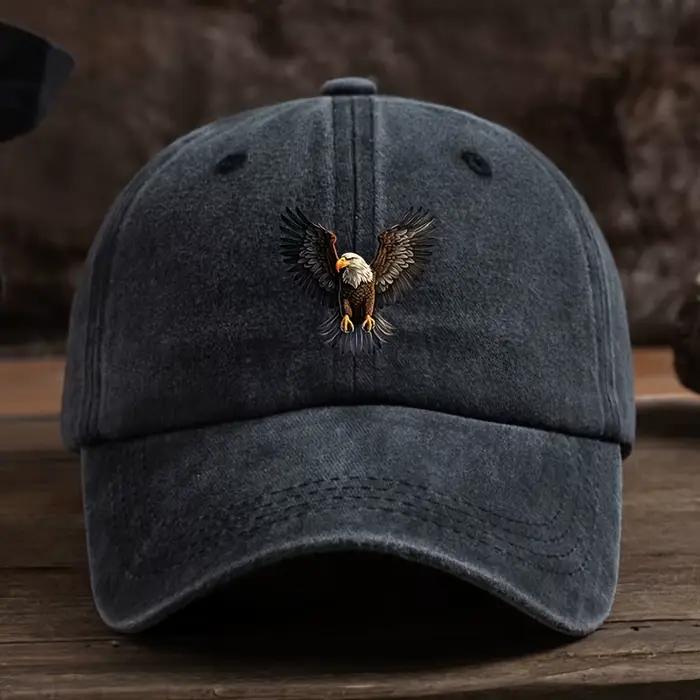 Une casquette de baseball imprimée aigle ailé pour chapeau d'extérieur pour hommes
