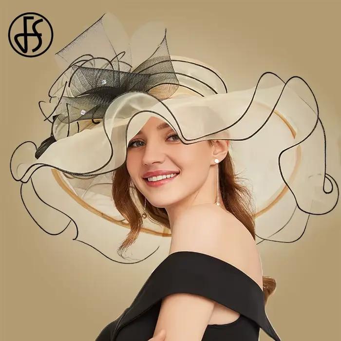 FS – chapeaux de soleil à grandes fleurs pour femmes
