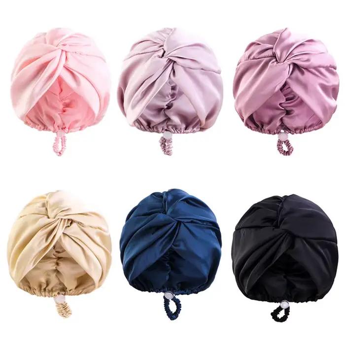 Bonnets Turban en soie Pure pour femmes