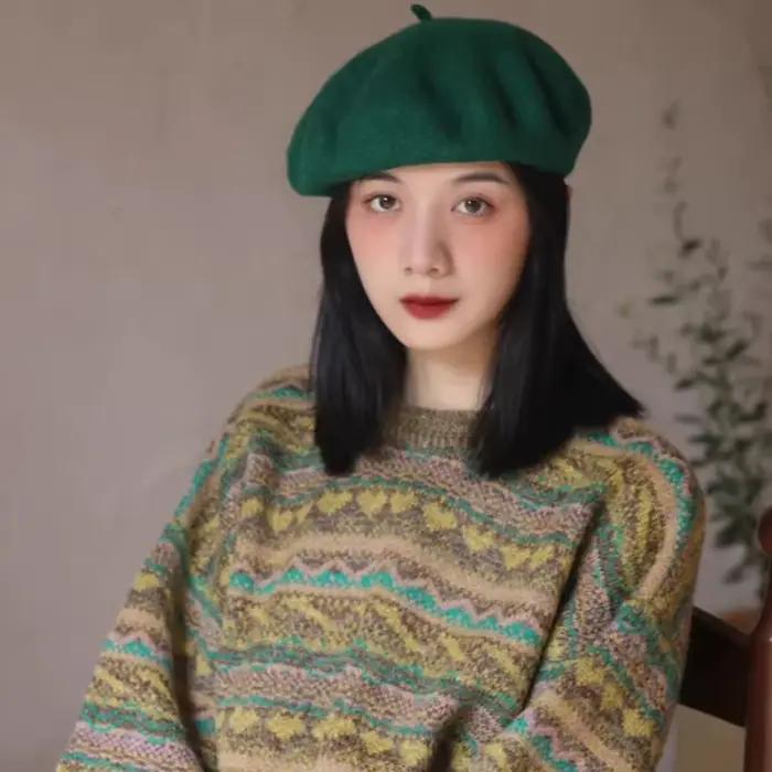 Nouveau Béret en Mélange de Laine 2026 pour Femme – Style Français Classique Couleur Unie – Chaud et Doux – Mode Hiver-Printemps – Chapeau de Peintre – Idéal Cadeau