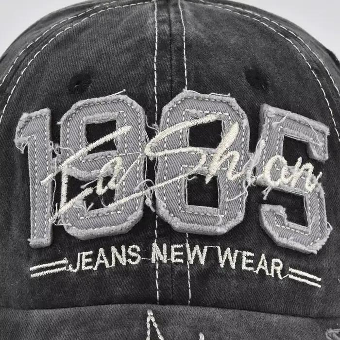 Casquette de baseball vintage style 'Dad Hat' avec broderie lettre 1985