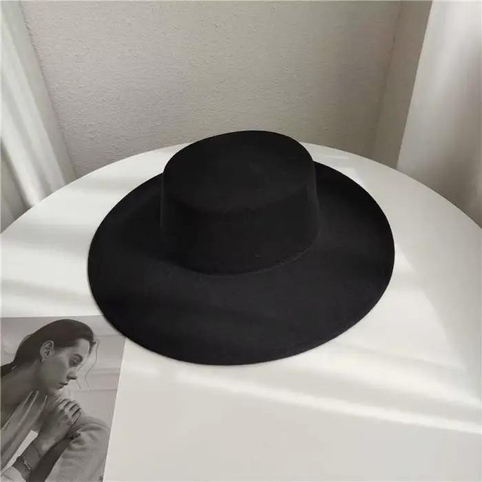 2025 Flatcap nouveau français élégant casquette plate Dame chapeau rétro large bord feutre