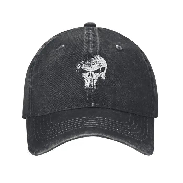 Casquettes de baseball unisexes Punisher Skull