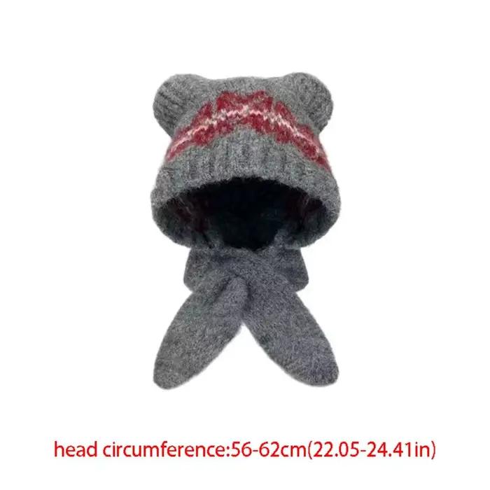 Chapeau tricoté en Jacquard Style Fair Isle rétro