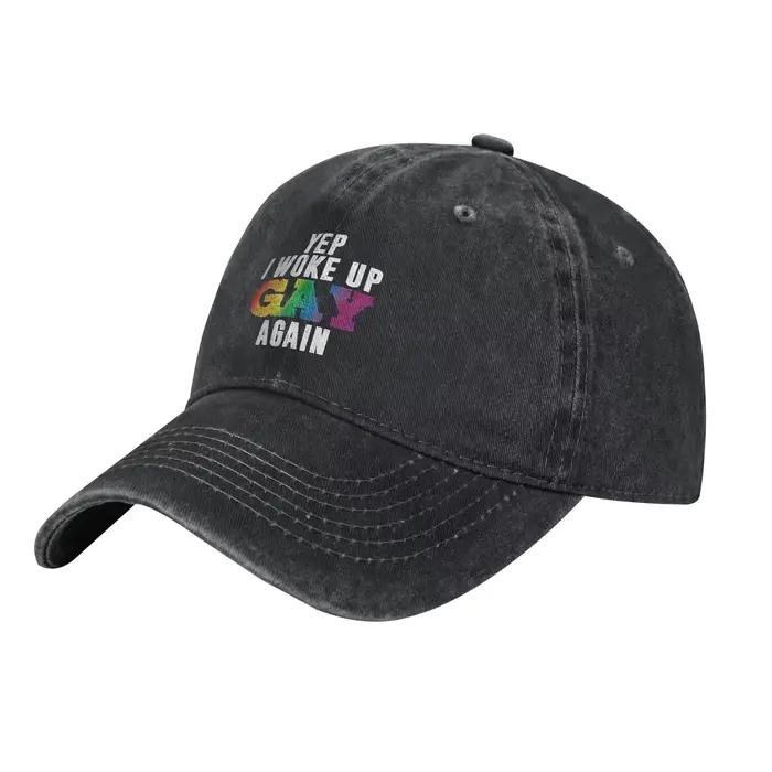Casquette de baseball Woke Up Gay en coton avec protection solaire pour homme et femme pour diversifier votre style et exprimer votre fierté LGBTQ