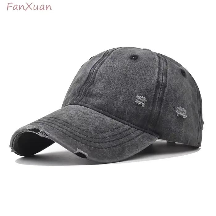 Casquette de baseball effet vieilli en coton pour homme et femme style vintage occasionnels extérieurs multicolor