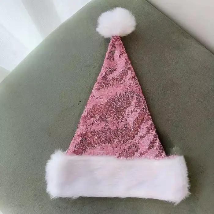 Chapeaux de Père Noël multicolores à blocs, chapeau sportif festif pour adultes occasions spéciales