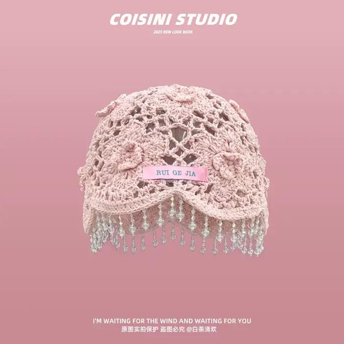Chapeaux de pull à franges et perles de Style bohémien pour femmes