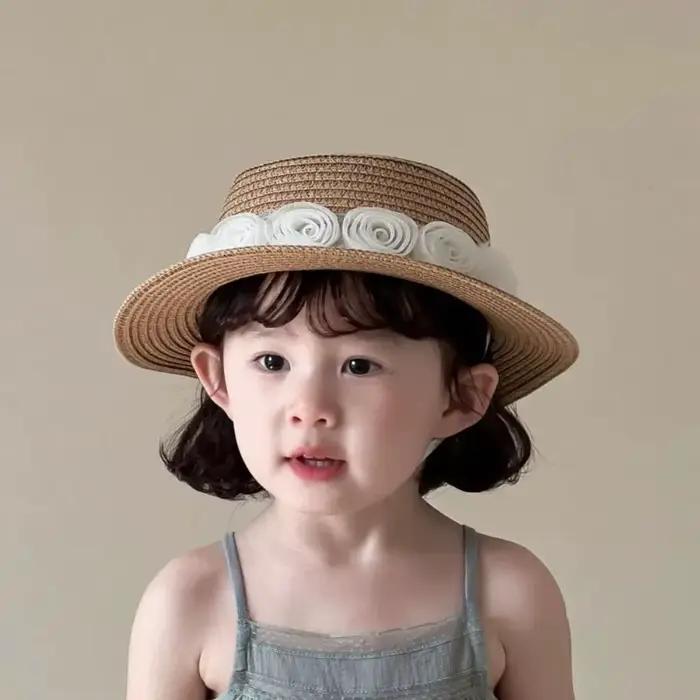 Casquettes de paille d'été pour bébé