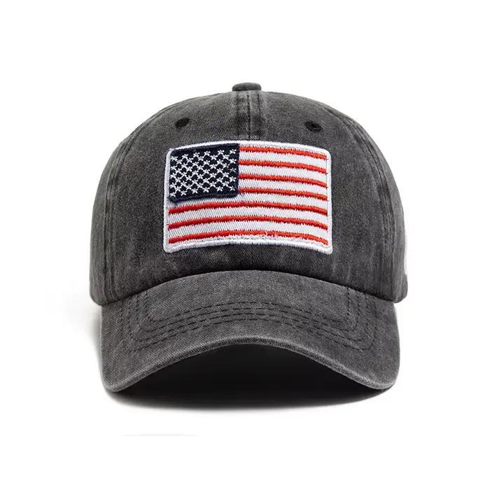 Casquette de baseball brodée drapeau USA pour homme
