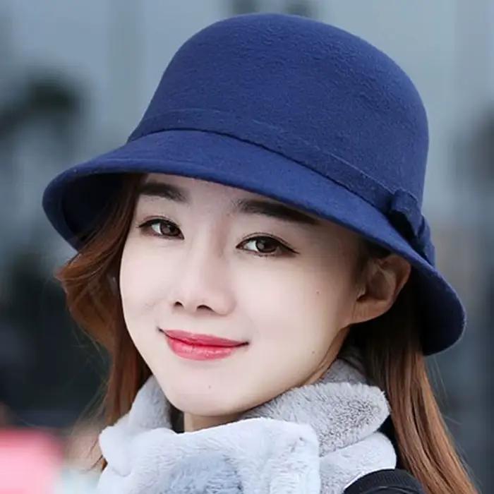 Chapeau Fedora Vintage en Feutre avec Nministériels d Papillon pour Femme