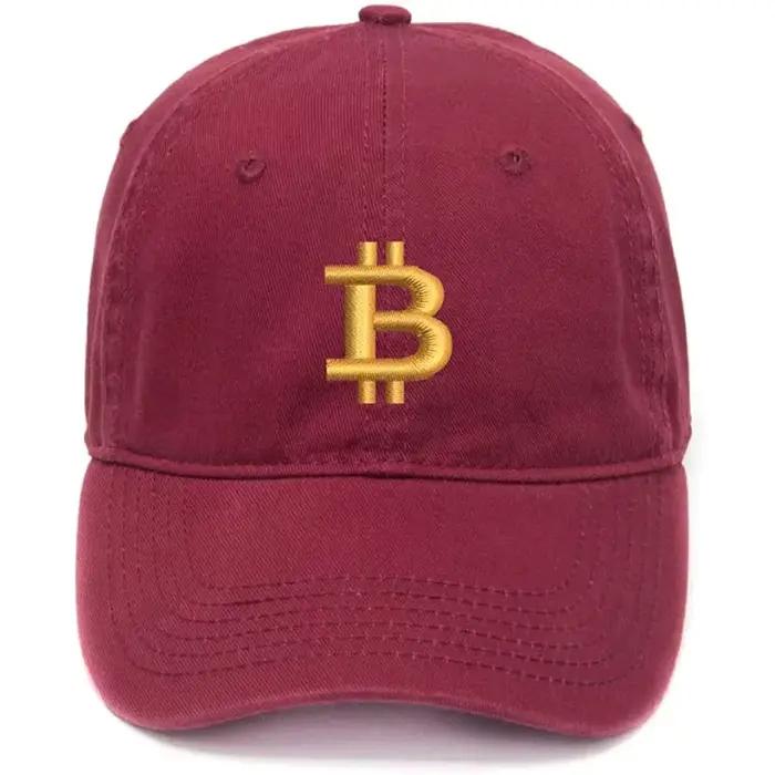 Lyprerazy Casquette de baseball pour homme Bitcoin BTC Chapeau en coton brodé Casquettes
