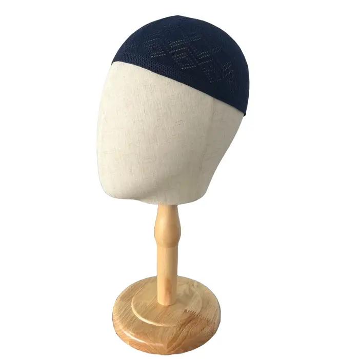 Chapeau de prière homme en polyester tricoté pour occasions décontractées et prières islamiques et juives