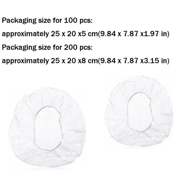 100/200 pièces de bonnets de douche jetables transparents