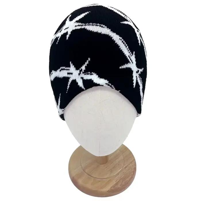 Chapeau tricoté jacquard double couche pour hommes et femmes