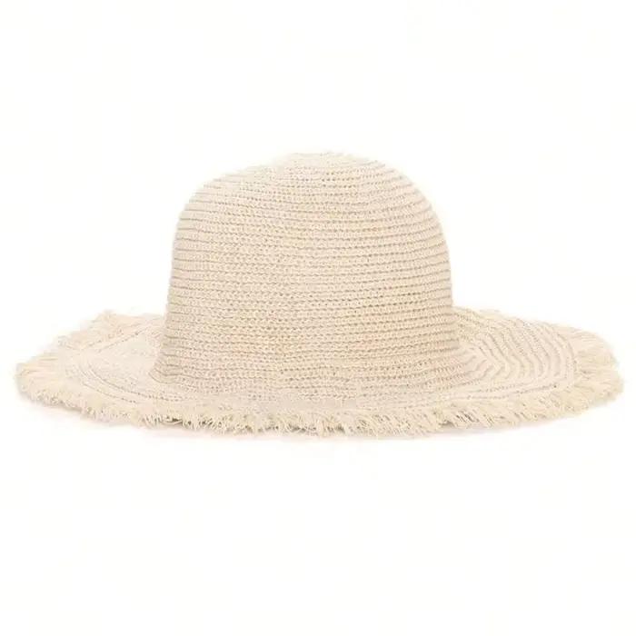 Chapeau de paille bohème élégant pour femme