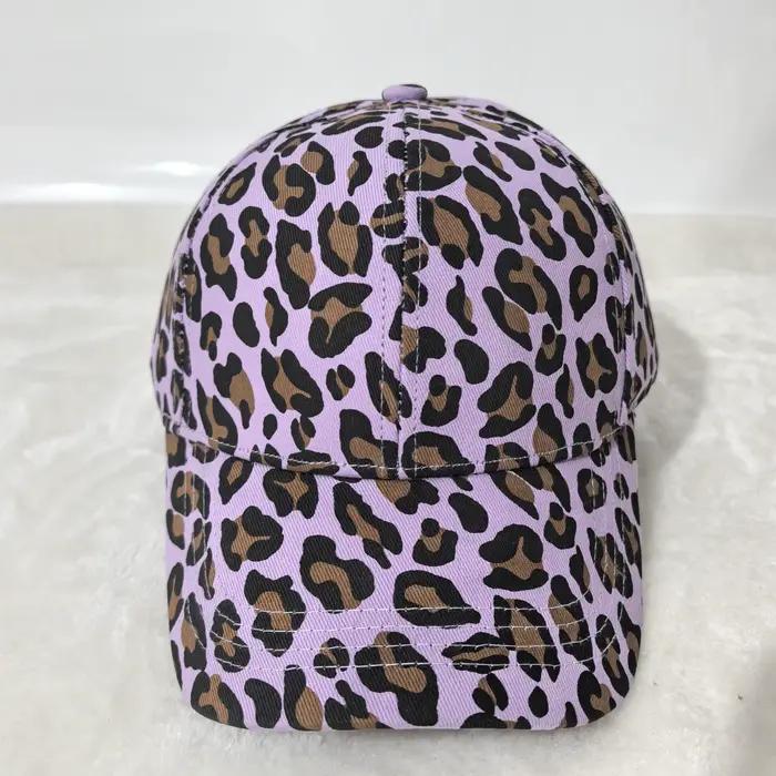 Casquette de baseball imprimée léopard tendance