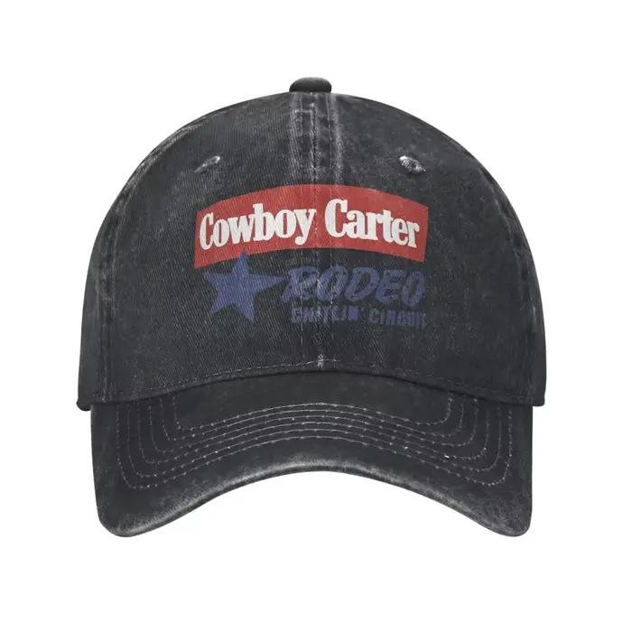 Beyonce Cowboy Carter Rodeo casquettes de Baseball rétro en détresse Denim lavé Snapback chapeau hommes femmes en plein