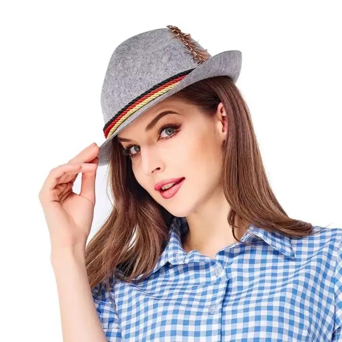 Nouveau Chapeau de Mode avec Décorations en Plumes