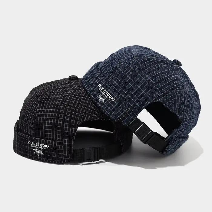 Casquette rétro à carreaux à séchage rapide et respirante