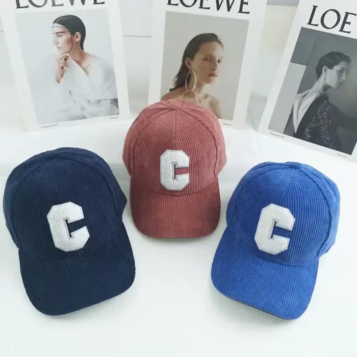 Nouvelle Casquette de Baseball en Velours Côtelé pour Hommes