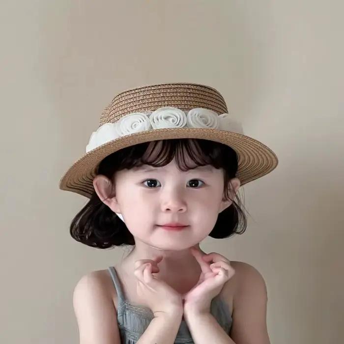 Casquettes de paille d'été pour bébé
