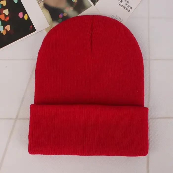Chapeaux d'hiver pour femmes hommes bonnets tricotés Fluorescent mignon chapeau filles automne femme Skullies casquettes plus chaud Bonnet dames casquette décontractée
