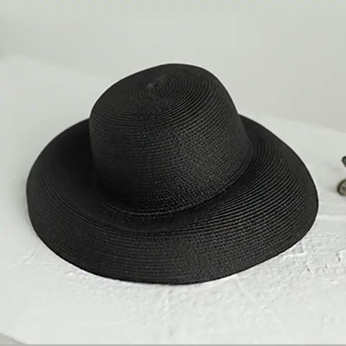 Chapeau de soleil bohème en paille pour femme