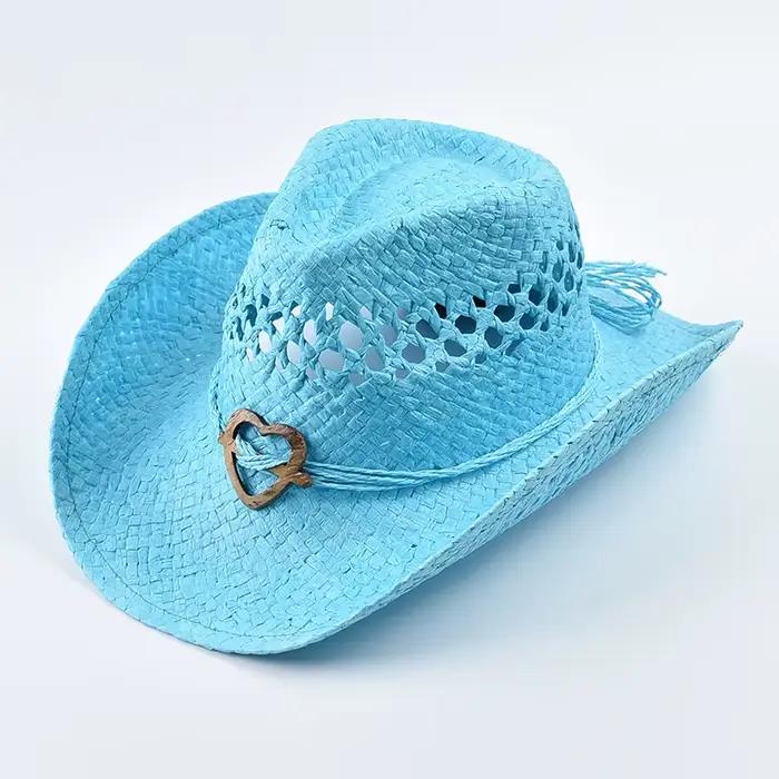 Chapeau de paille d'été de Style occidental pour femmes