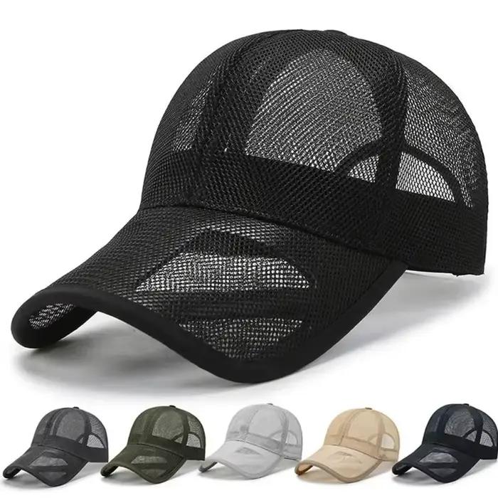 Casquettes de protection solaire respirantes – Chapeaux entièrement en maille tendance pour hommes et femmes