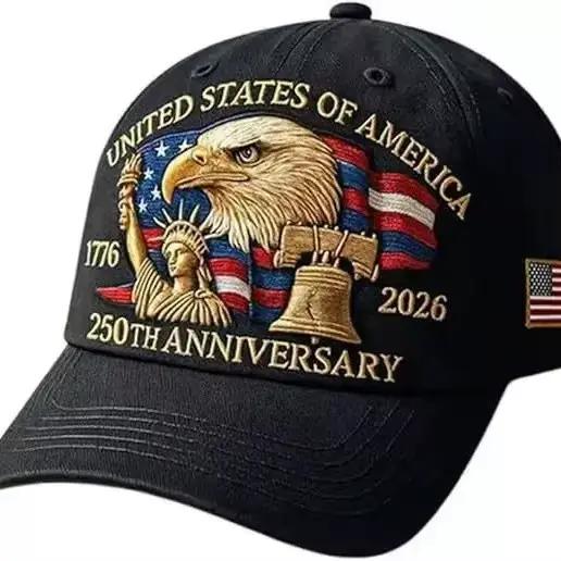 Casquette de baseball imprimée American 250e anniversaire Edition ; Unisexe