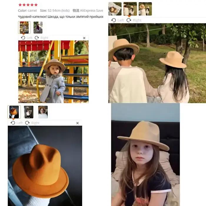 Chapeau Fedora pour filles et garçons enfants de petite taille en coton polyester multicolore pour toutes les saisons occasions décontractées